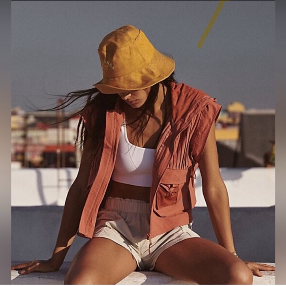 FP Movement Pleaty Please Hooded Vest in Red Rock - Picture 1 of 10